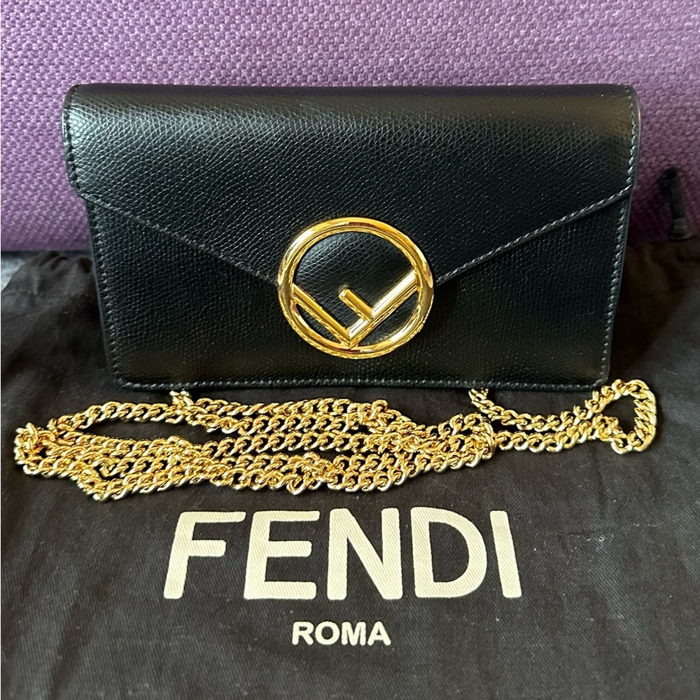 NOT FOR SALE 
Fendi Logo Belt Bag, Black 100% leather